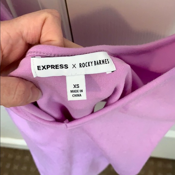 Express x Rocky Barnes Lavender Bodysuit - Picture 5 of 7